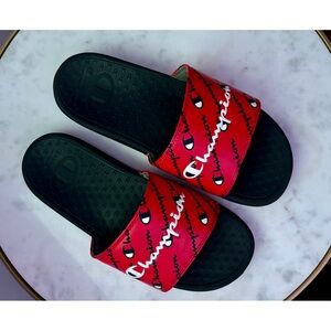 Champion Script Slide Sandals Youth 7Y